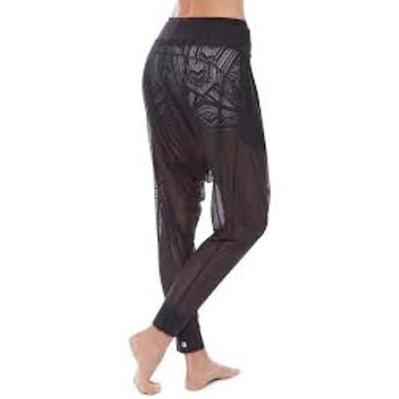 SWEATY BETTY Hatha Harem Yoga Trousers Mesh Sheer Pants Size Small S - Picture 1 of 3